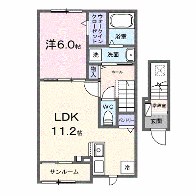 インステリア 202【管理NO：1-028650001-02020】 ★家具家電は申し込み後に搬入します★ ★2027年01月下旬入居可能★の外観画像