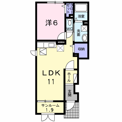 ヴィー・シュシュⅡ 101【管理NO：1-016276602-01010】 ★家具家電は申し込み後に搬入します★ ★2026年10月下旬入居可能★の外観画像