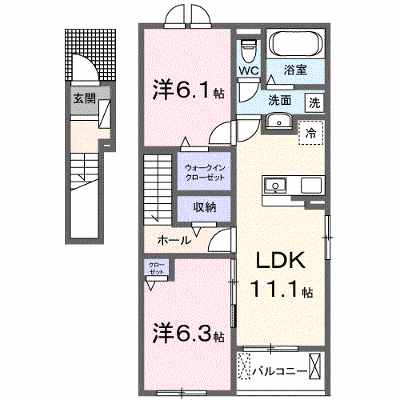 ベル　ルミエールⅡ 201【管理NO：1-028157902-02010】 ★家具家電は申し込み後に搬入します★ ★2026年08月下旬入居可能★の外観画像