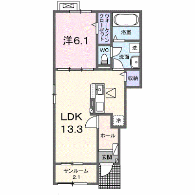 シェリル　Ｈ 101【管理NO：1-028004103-01010】 ★家具家電は申し込み後に搬入します★ ★2026年10月中旬入居可能★の外観画像