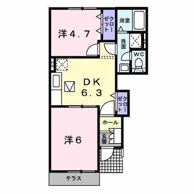 サニーメゾンＳＴ　Ｂ 102【管理NO：1-012764702-01020】 ★家具家電は申し込み後に搬入します★ ★2026年10月中旬入居可能★の外観画像