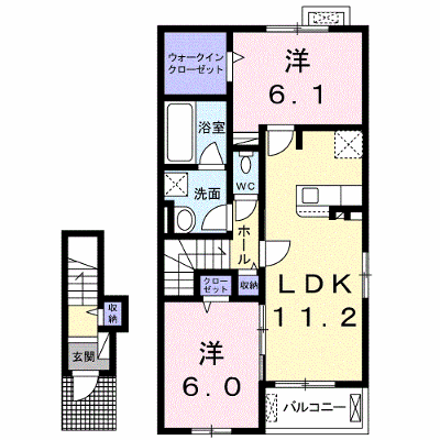 モダンブローテⅠ 203【管理NO：1-024967301-02030】 ★家具家電は申し込み後に搬入します★ ★2026年10月中旬入居可能★の外観画像
