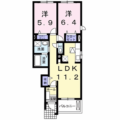 ノーブルブローテ 103【管理NO：1-020115501-01030】 ★家具家電は申し込み後に搬入します★ ★2026年09月中旬入居可能★の外観画像