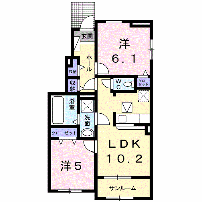 レジデンス小山　Ⅰ 101【管理NO：1-023201601-01010】 ★家具家電は申し込み後に搬入します★の外観画像