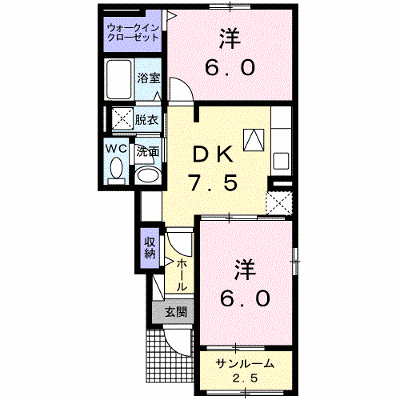 メリータイム　Ⅰ 103【管理NO：1-023768201-01030】 ★家具家電は申し込み後に搬入します★ ★2026年10月中旬入居可能★の外観画像