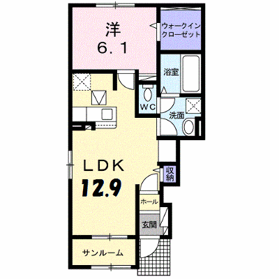 プランドールⅠ 101【管理NO：1-024747501-01010】 ★家具家電は申し込み後に搬入します★ ★2026年10月上旬入居可能★の外観画像