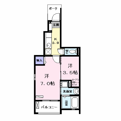 レッド・リーブスⅦ 105【管理NO：1-019626701-01040】 ★家具家電は申し込み後に搬入します★ ★2026年10月上旬入居可能★の外観画像