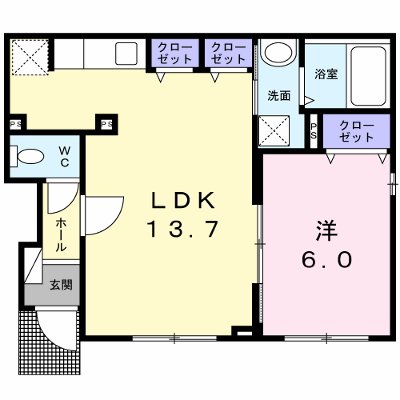 クリサンセマムⅢ 102【管理NO：1-026895501-01020】 ★家具家電は申し込み後に搬入します★ ★2026年10月上旬入居可能★の外観画像