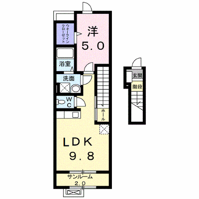 ビブレ・パルク　Ⅱ 205【管理NO：1-017279902-02050】 ★家具家電は申し込み後に搬入します★ ★2026年09月下旬入居可能★の外観画像