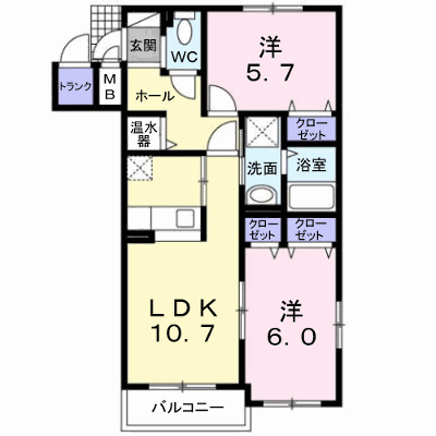 ＡｍｙⅡ 101【管理NO：1-015892501-01010】 ★家具家電は申し込み後に搬入します★ ★2026年10月中旬入居可能★の外観画像
