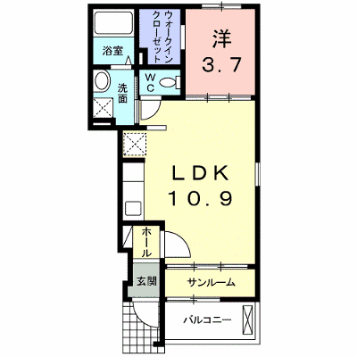 クラール 103【管理NO：1-017987301-01030】 ★家具家電は申し込み後に搬入します★ ★2026年10月中旬入居可能★の外観画像