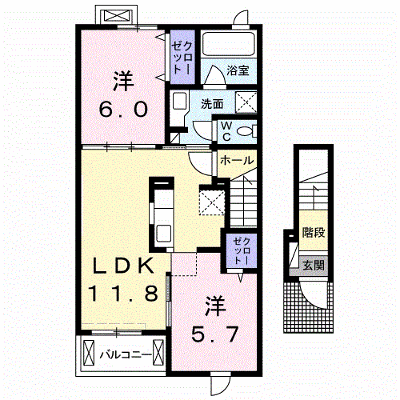 クオーレ優　Ⅱ 203【管理NO：1-021067401-02030】 ★家具家電は申し込み後に搬入します★ ★2026年10月中旬入居可能★の外観画像
