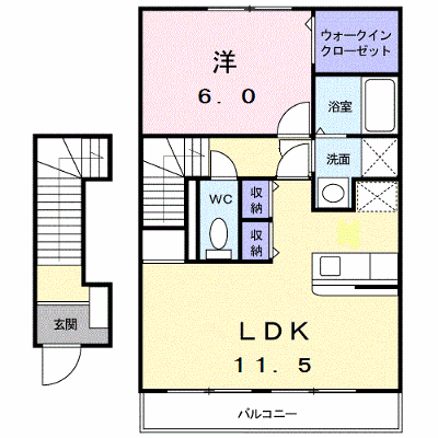 プラシード 203【管理NO：1-012244701-02030】 ★家具家電は申し込み後に搬入します★ ★2026年10月中旬入居可能★の外観画像