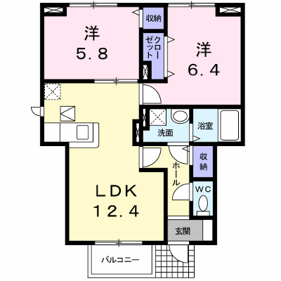 メゾン・シャルマンＣ 101【管理NO：1-011433501-01010】 ★家具家電は申し込み後に搬入します★ ★2026年10月中旬入居可能★の外観画像