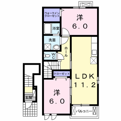 ラック　ヒルズ　Ａ 202【管理NO：1-018211501-02020】 ★家具家電は申し込み後に搬入します★ ★2026年09月上旬入居可能★の外観画像