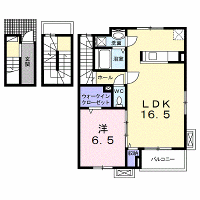 レガーメ　Ⅱ 301【管理NO：1-022888002-03010】 ★家具家電は申し込み後に搬入します★ ★2026年10月上旬入居可能★の外観画像