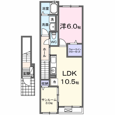 ひまわり 202【管理NO：1-027636101-02020】 ★家具家電は申し込み後に搬入します★ ★2026年10月中旬入居可能★の外観画像