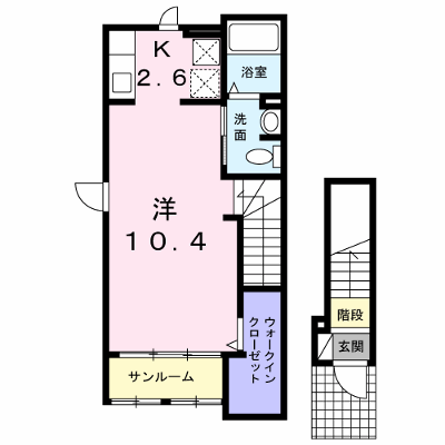 レジェロ 201【管理NO：1-019478501-02010】 ★家具家電は申し込み後に搬入します★ ★2026年09月上旬入居可能★の外観画像