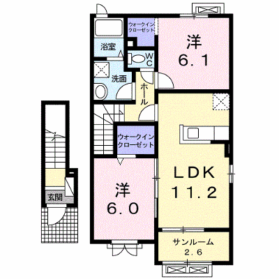 ウィンクルム　Ⅲ 204【管理NO：1-018365103-02040】 ★家具家電は申し込み後に搬入します★ ★2026年10月中旬入居可能★の外観画像
