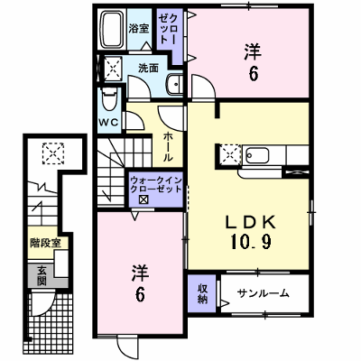 エルフィーノ 202【管理NO：1-013948001-02020】 ★家具家電は申し込み後に搬入します★ ★2026年10月中旬入居可能★の外観画像