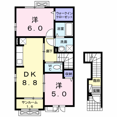 カ－サ・フェリ－チェ 201【管理NO：1-017567301-02010】 ★家具家電は申し込み後に搬入します★ ★2026年10月上旬入居可能★の外観画像
