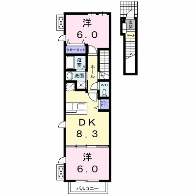 サンセール 204【管理NO：1-014361901-02040】 ★家具家電は申し込み後に搬入します★ ★2026年10月中旬入居可能★の外観画像