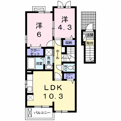 コンセルヴェ十六田 203【管理NO：1-019608001-02030】 ★家具家電は申し込み後に搬入します★の外観画像