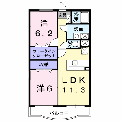 シャトーウエスト　Ｂ棟 302【管理NO：1-012497302-03020】 ★家具家電は申し込み後に搬入します★ ★2026年10月中旬入居可能★の外観画像