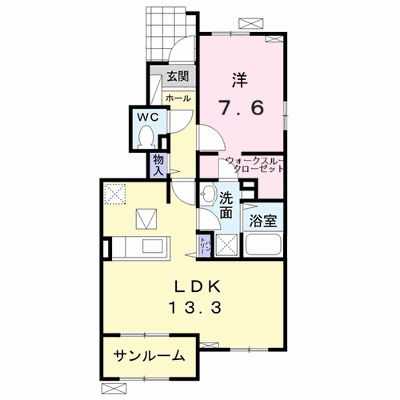 プルメリアＦ 101【管理NO：1-024091901-01010】 ★家具家電は申し込み後に搬入します★ ★2026年10月中旬入居可能★の外観画像