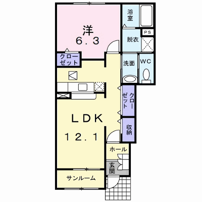 フローレンス 103【管理NO：1-014421101-01030】 ★家具家電は申し込み後に搬入します★ ★2026年10月下旬入居可能★の外観画像