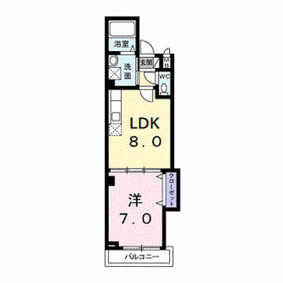 グランフィオーレ　ウエダ 203【管理NO：1-015651801-02030】 ★家具家電は申し込み後に搬入します★ ★2026年09月下旬入居可能★の外観画像