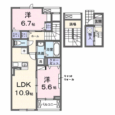 ラヴィアンローズ 302【管理NO：1-028397801-03020】 ★家具家電は申し込み後に搬入します★ ★2026年12月上旬入居可能★の外観画像