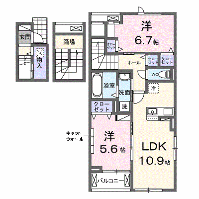 ラヴィアンローズ 301【管理NO：1-028397801-03010】 ★家具家電は申し込み後に搬入します★ ★2026年12月上旬入居可能★の外観画像