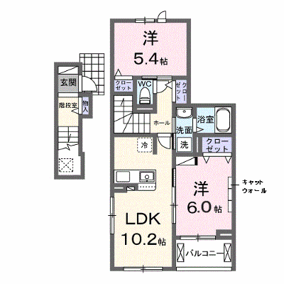 ラヴィアンローズ 203【管理NO：1-028397801-02030】 ★家具家電は申し込み後に搬入します★ ★2026年12月上旬入居可能★の外観画像