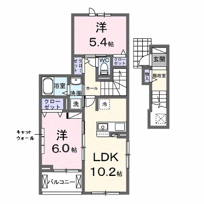 ラヴィアンローズ 201【管理NO：1-028397801-02010】 ★家具家電は申し込み後に搬入します★ ★2026年12月上旬入居可能★の外観画像