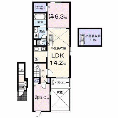ハイ　ランドⅢ 202【管理NO：1-027214703-02020】 ★家具家電は申し込み後に搬入します★ ★2026年09月中旬入居可能★の外観画像