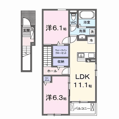 アルシャムス　Ⅰ 201【管理NO：1-027324501-02010】 ★家具家電は申し込み後に搬入します★ ★2026年10月中旬入居可能★の外観画像