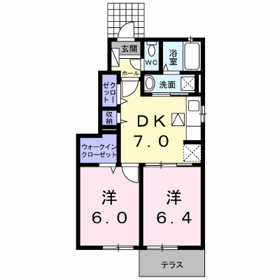 グラン　テレーノ　Ｅ 101【管理NO：1-020068701-01010】 ★家具家電は申し込み後に搬入します★ ★2026年10月上旬入居可能★の外観画像