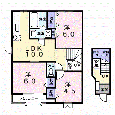 セレッソハイツＣ 201【管理NO：1-007087603-02010】 ★家具家電は申し込み後に搬入します★ ★2026年10月下旬入居可能★の外観画像