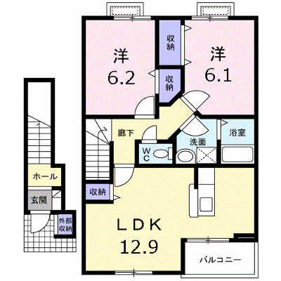 ヴィラ・グリーン・エコーＡ 201【管理NO：1-012508401-02010】 ★家具家電は申し込み後に搬入します★ ★2026年10月上旬入居可能★の外観画像