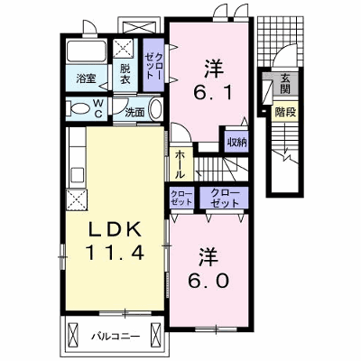 エスポワール　ひな 204【管理NO：1-018005301-02040】 ★家具家電は申し込み後に搬入します★ ★2026年10月中旬入居可能★の外観画像