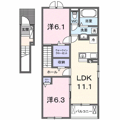 ファミールケイ　Ａ 201【管理NO：1-028140801-02010】 ★家具家電は申し込み後に搬入します★ ★2026年10月上旬入居可能★の外観画像