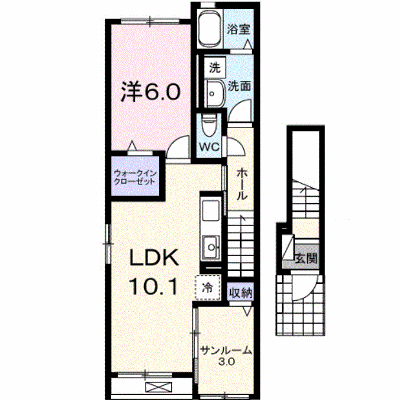楠木１丁目アパート 201【管理NO：1-028722601-02010】 ★家具家電は申し込み後に搬入します★ ★2026年12月中旬入居可能★の外観画像