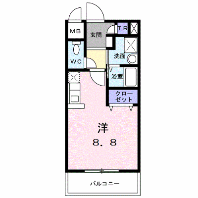 シャンブル・ボナール 203【管理NO：1-012841701-02030】 ★家具家電は申し込み後に搬入します★ ★2026年09月下旬入居可能★の外観画像