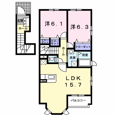 ＥｘｃｅｌＣｏｕｒｔ東小羽山Ｂ 201【管理NO：1-013002902-02010】 ★家具家電は申し込み後に搬入します★ ★2026年10月中旬入居可能★の外観画像