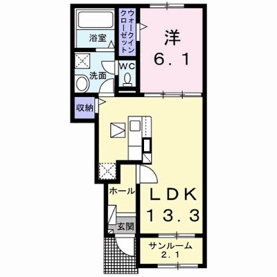 ボヌール金木犀　Ⅱ 105【管理NO：1-027359902-01040】 ★家具家電は申し込み後に搬入します★ ★2026年11月上旬入居可能★の外観画像