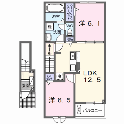グレイス行橋西泉 203【管理NO：1-027328401-02030】 ★家具家電は申し込み後に搬入します★ ★2026年10月下旬入居可能★の外観画像