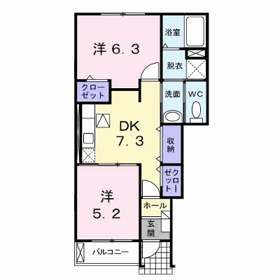 グランディールⅡ番館 103【管理NO：1-015757502-01030】 ★家具家電は申し込み後に搬入します★ ★2026年11月中旬入居可能★の外観画像