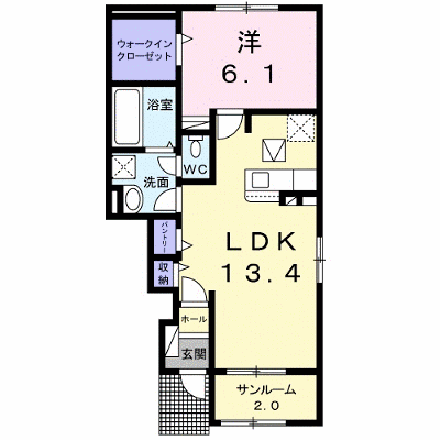 コスモス　Ｋ 106【管理NO：1-023208002-01050】 ★家具家電は申し込み後に搬入します★ ★2026年10月中旬入居可能★の外観画像