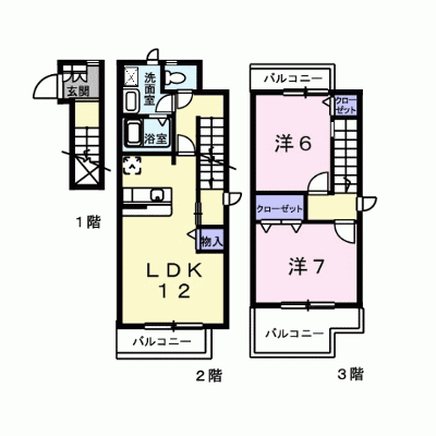 パインヒルズ 201【管理NO：1-012537101-02010】 ★家具家電は申し込み後に搬入します★ ★2026年09月中旬入居可能★の外観画像